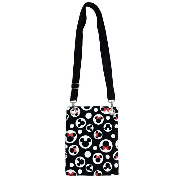 Disney Mickey & Minnie Mouse Passport Bag All-Over Print Travel Crossbody Purse - Picture 10 of 10